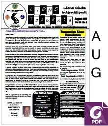 Newsletter August 2011